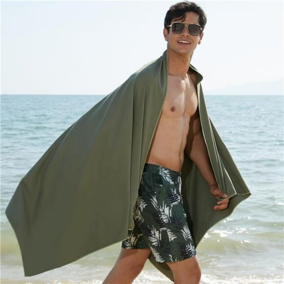 Microfiber Travel Towel Quick Dry Lightweight Beach Gym Hiking Camping Towel - Picture 5 of 7